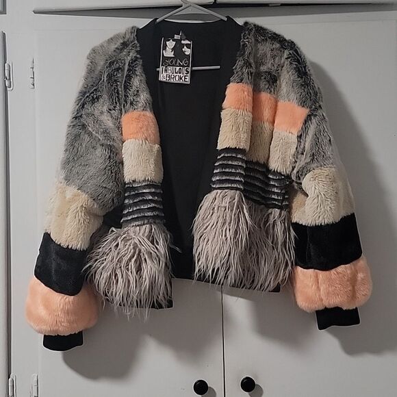 Young Fabulous & Broke Faux Fur Jacket - Picture 2 of 3